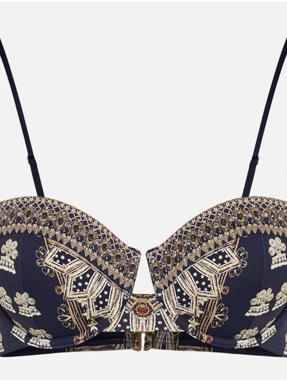 Camilla It’s All Over Torero Navy and Cream Paisley Balconette Bikini Set - Picture 12 of 14